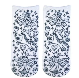 Fairy Princess Coloring Socks