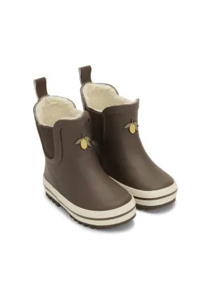 Roi Rain Boot Low in Chocolate Brown